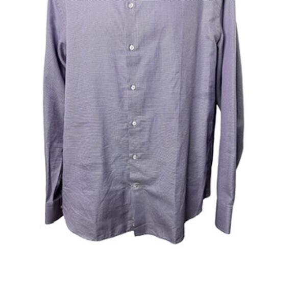 Emporio Armani New York Purple Long Sleeve Button Up Shirt Men's 43 17 - Picture 6 of 8